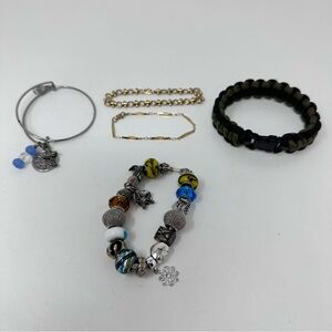 Lot of 5 Assorted Costume Jewelry Bracelets